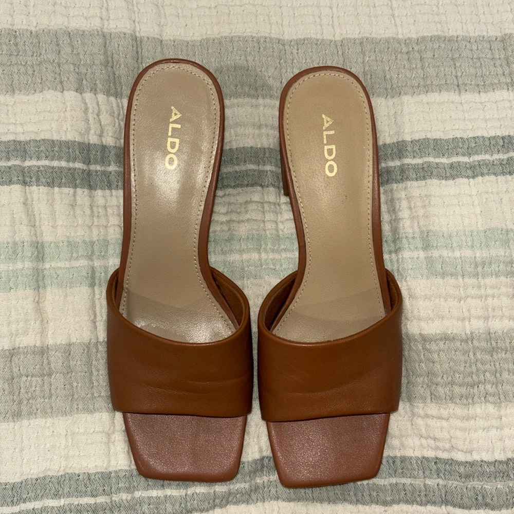 Aldo Women's Vidish Slip On Block Heeled Mules